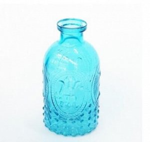Бутыль Французская лилия стекло 6,5 х 12 см цвет голубой