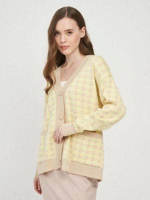 Кардиган женский 7221-14093   1016/11347 св.бежевый/лимонный щербет