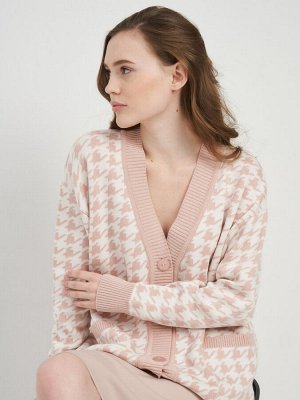 Кардиган женский 7221-14093   1474/796 пудра/молоко