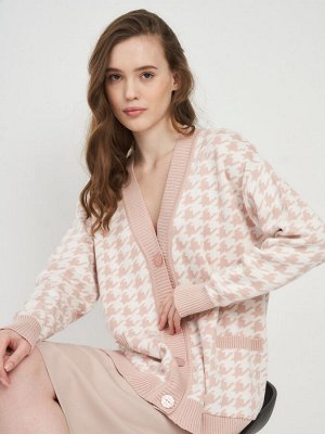 Кардиган женский 7221-14093   1474/796 пудра/молоко