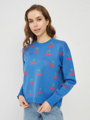 VAY Джемпер женский 7232-40183   76/7045/150343 звёздный/роза/майская зелень