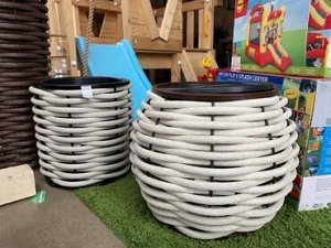 Вазон бочонок DeckWOOD (белый), 20 л