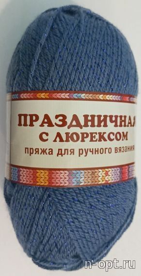 Камтекс "праздничная" с люрексом цвет №022 джинса