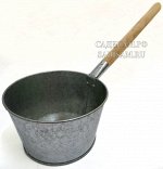 Ковш оцинков.банный 1.5л с дерев.ручк серебристый УралИнвест(СЛ)*!!!Берем у Зил-Гарант