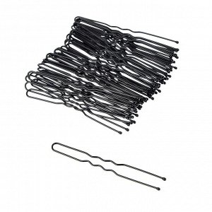 Шпилька для волос 50шт металл 6 см черный BERIOTTI