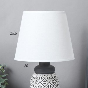 RISALUX Настольная лампа 16539/1 E14 40Вт бело-серый 20х20х34 см