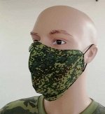 Маска защитная многоразовая КМФ Цифра зелёная