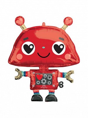 Фольга шар Робот Влюбленный сердца RED Р35 Anagram 35"/89 см
