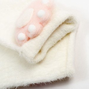 Носки махровые MINAKU с нашивкой, цв.белый, р-р 36-39 (23-25 см)