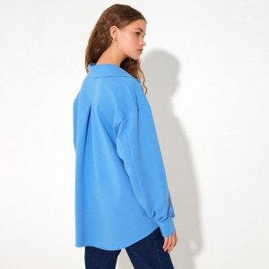 Рубашка женская MINAKU: Casual Collection цвет голубой
