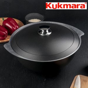 Казан антипригарный литой 6,0л для плова алюминивая крышка ТМ KUKMARA
