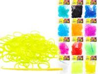 Набор цветных резиночек для детского творчества, 600 шт (ОДНОЦВЕТНЫЕ), 12 цветов микс в коробке