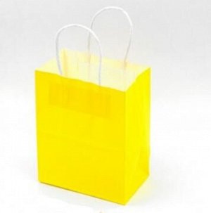 Пакет крафт 13 х 16,5 х 8 см цвет желтый