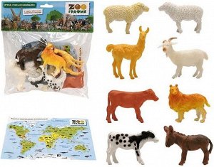 200661672 Игровой набор "Домашние животные" с картой обитания внутри (8 шт в наборе) (Zooграфия)