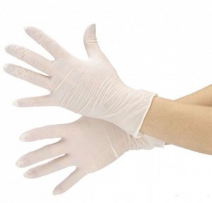 Clean wrap Тонкие перчатки из натурального латекса без внутреннего покрытия (стандартные, неопудренные) размер М, 100 штук / 12