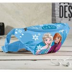 Сумка на пояс &quot;Холодное Сердце&quot;, 25*6*13, отд на молнии, без подклада, голубой