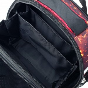 Рюкзак каркасный Probag «Тачка» 38 х 30 х 16 см, эргономичная спинка, чёрный/красный