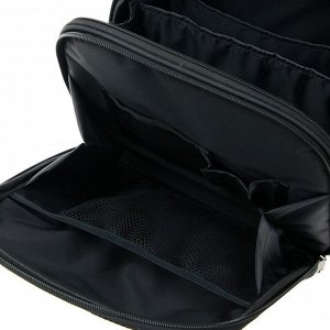 Рюкзак каркасный Probag «Футбол» 38 х 30 х 16 см, эргономичная спинка, чёрный/зеленый
