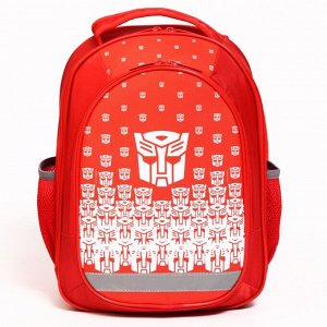 Рюкзак школьный с эргономической спинкой "Оптимус Прайм", Трансформеры, 37*27*16 см, красный