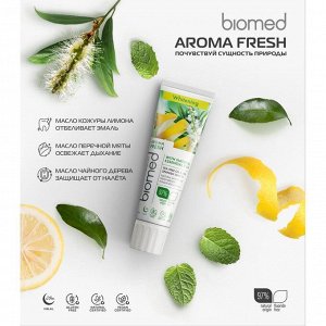 Паста зубная BioMed Whitening Aroma Fresh трейпак вертикальный, 100 гр.