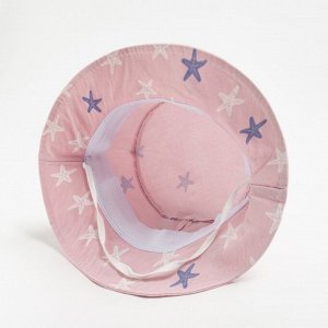Панама детская MINAKU "Морская звезда", цвет розовый, р-р 50
