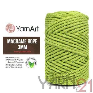 Macrame ROPE 3mm №755 яблоко