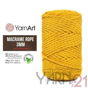 Macrame ROPE 3mm №764 золотая горчица