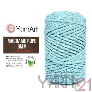 Macrame ROPE 3mm №775 мятно-голубой