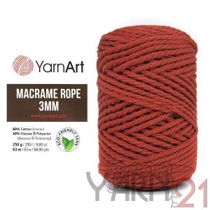 Macrame ROPE 3mm №785 терракот