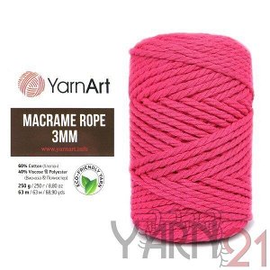 Macrame ROPE 3mm №803 рубиновый