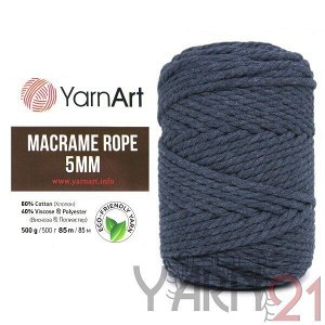 Macrame ROPE 5mm №761 джинс