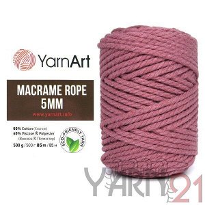 Macrame ROPE 5mm №792 сухая роза