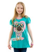 Футболка для девочек Baby Style МД 144. Короткий рукав, с принтом. 100%Хлопок. пр. Узбекистан.