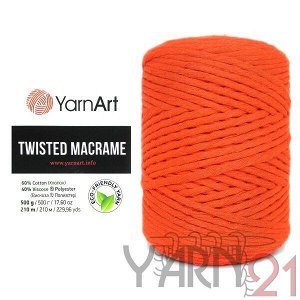 Twisted Macrame №800 оранжевый неон