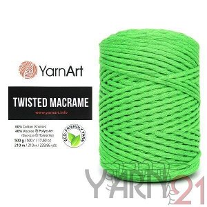 Twisted Macrame №802 зеленый неон