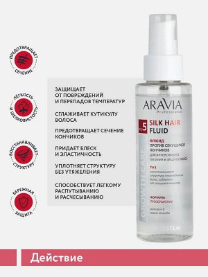 ARAVIA Professional Флюид против секущихся кончиков для интенсивного питания и защиты волос Silk Hair Fluid, 110 мл. Аравия
