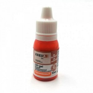 Краситель пищевой жирорастворимый гелевый Kreda, оранжевый (10 г) Oil gel 03