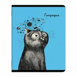 Тетрадь предметная, А5+, 48 л, вн.блок - клетка, выборочный УФ-лак