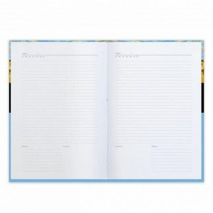 Записная книжка Notebook, формат А5+, количество листов 128, твёрдый переплёт, ламинация "софт-тач" вельвет