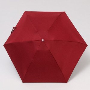 Зонт механический «Однотонный», 5 сложений, 6 спиц, R = 45 см, цвет МИКС