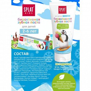 Паста зубная Splat KIDS для детей 2-6 лет Фруктовое Мороженое / Fruit Ice-Cream 50 мл.