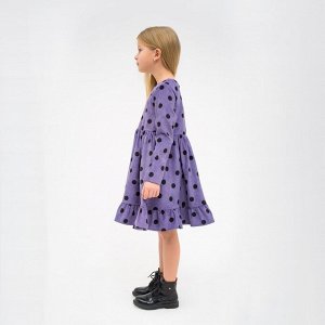 Платье детское KAFTAN "Горох", 32 (110-116), сиреневый