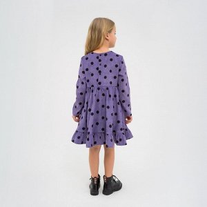 Платье детское KAFTAN "Горох", 32 (110-116), сиреневый