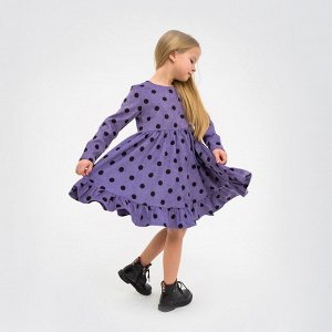 Платье детское KAFTAN "Горох", 32 (110-116), сиреневый