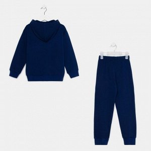 Комплект (толстовка+брюки) для мальчика Н2966-7341, цвет синий, рост 104 см (56)