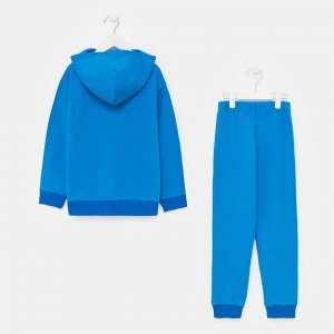 Комплект (толстовка+брюки) для мальчика Н2966-7341, цвет синий, рост 122 см (64)