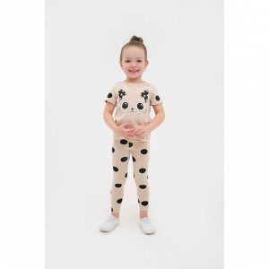 Легинсы для девочки KAFTAN Kitten 30 (98-104 см), бежевые