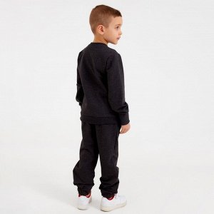 Комплект детский (свитшот, брюки) MINAKU: Casual Collection цвет антрацит, рост 128