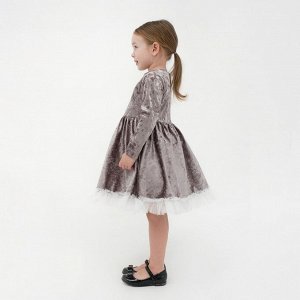 Платье для девочки нарядное KAFTAN «Куколка», цвет серый, рост 110-116, размер 32
