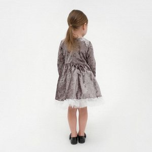 Платье для девочки нарядное KAFTAN «Куколка», цвет серый, рост 86-92, размер 28